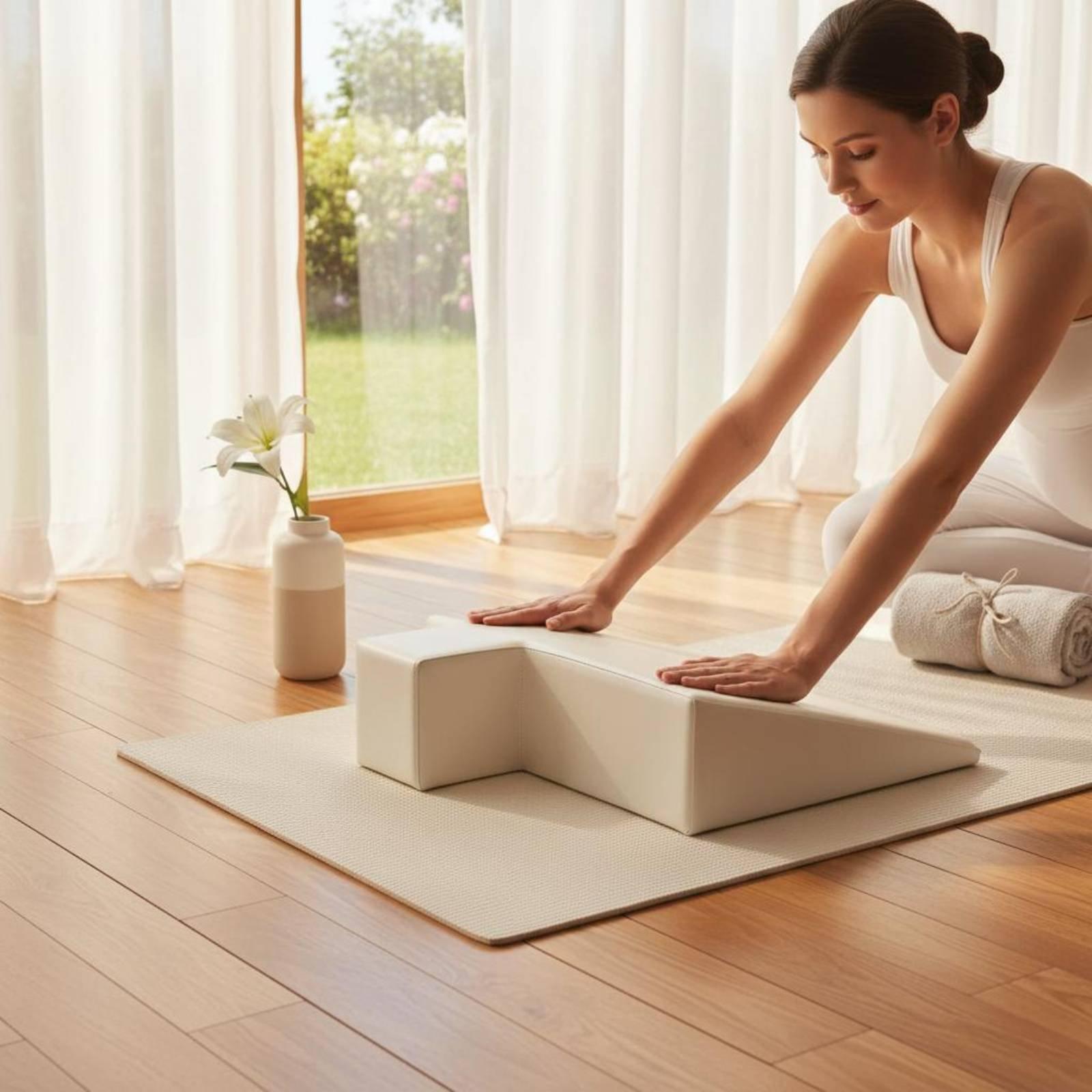 Pilates & Yoga Vida - وسادة دعم للحوامل من الفوم الكثيف،